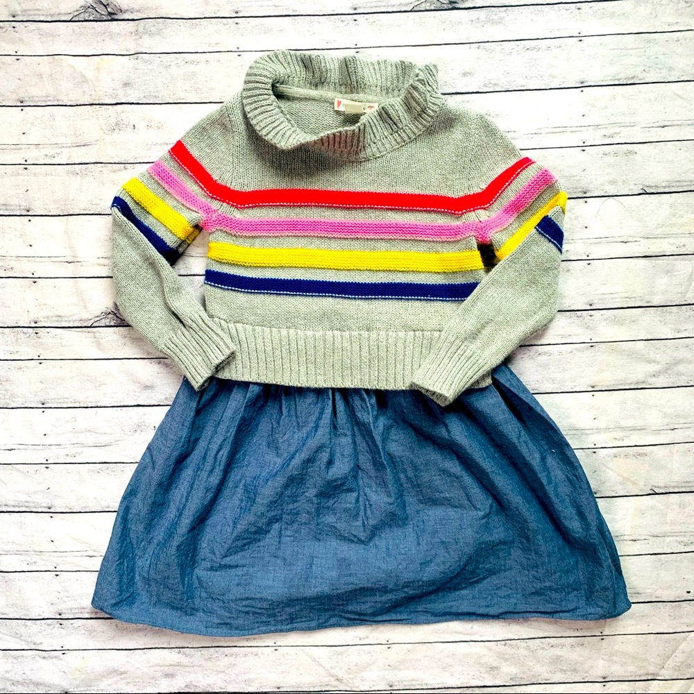 JCrew Crewcuts Sweater Chambray Dress